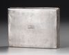 A CHINESE SILVER BOX WITH A BAS RELIEF FIGURE OF A PHOENIX, 19TH CENTURY