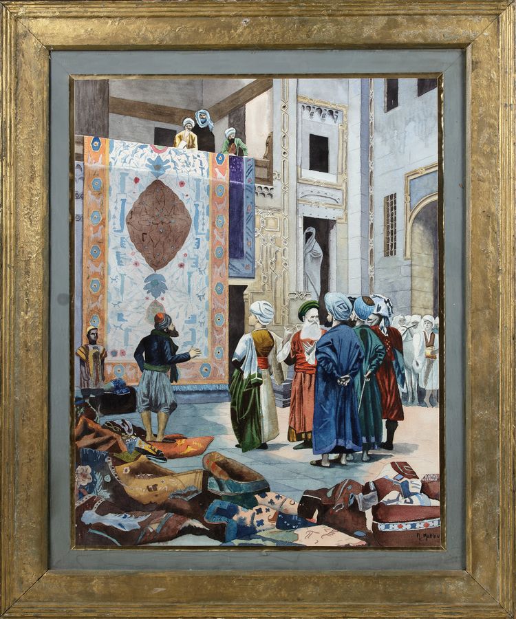 AN ORIENTALIST PAINTING, LATE 19TH CENTURY