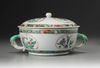 A CHINESE FAMILLE VERTE TUREEN AND COVER, KANGXI PERIOD (1662-1722)
