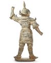 A LARGE CHINESE POTTERY GUARDIAN KING, EARLY TANG DYNASTY, MID 7TH CENTURY