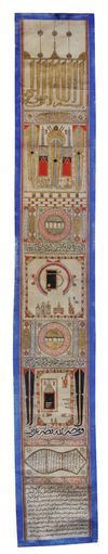 AN ILLUMINATED HAJJ SCROLL