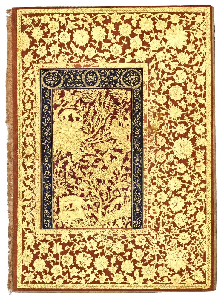 A PAGE OF ILLUMINATION IN GOLD, INDIA, DECCAN, BIJAPUR OR GOLCONDA, CIRCA 1600
