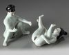 A Chinese enamelled porcelain erotic group