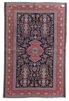 A FINE KASHAN SILK RUG, CIRCA 1900