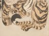 A PAIR OF LARGE SIX-PANEL JAPANESE SCREENS, DRAGON & TIGER, 1919