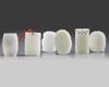 A group of six Chinese jade plaques