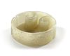 TWO CHINESE BI-DISKS AND A BRUSH WASHER, HAN DYNASTY AND LATER