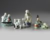 Four Chinese enamelled figures