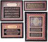 FOUR OTTOMAN BRASS PIERCED CALLIGRAPHIC PANELS, 20TH CENTURY