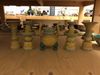 A Chinese yellow-ground famille rose altar set