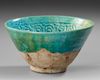 BAMIYAN MONOCHROME MOULDED POTTERY BOWL, PERSIA, 12TH- 13TH CENTURY