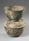 A CHINESE 3 PARTS STEAMER, HAN DYNASTY (206 BC-220 AD)