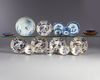 A group of seventeen Chinese porcelain objects