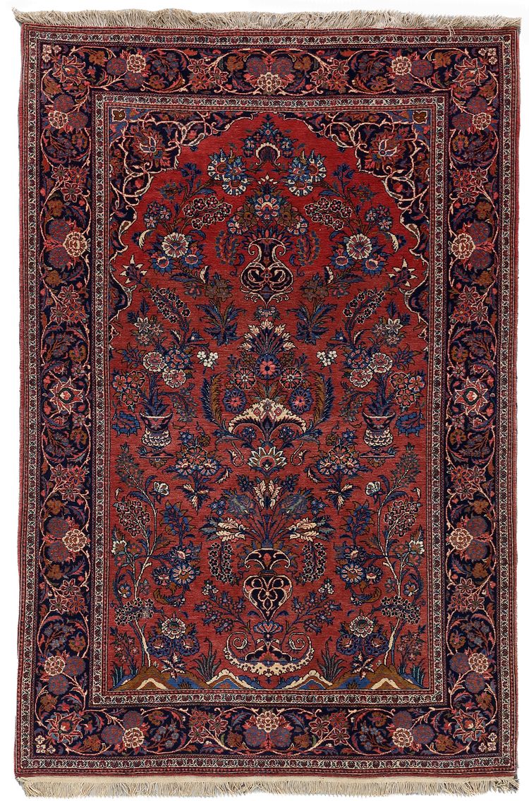 A KASHAN KORK PRAGER RUG, PERSIA