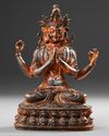 A CHINESE BRONZE FIGURE OF AVALOKITESHVARA – 19TH CENTURY