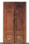 A PAIR OF PERSIAN LACQUERED PANELLED DOORS, QAJAR, 19TH CENTURY