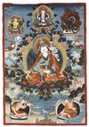 THANGKA DEPICTING BUDDHIST DEITIES, TIBET, LATE 19TH CENTURY
