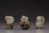 Three jade figural carvings