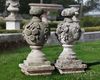 A PAIR  CARVED LIMESTONE FINIALS, LATE 19TH CENTURY