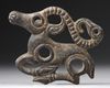 A LARGE SCYTHIAN BRONZE APPLIQUE OF AN ANTELOPE, 600 BC