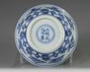 A small Chinese blue and white 'Eight Precious Things' bowl