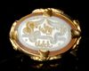 AN AGATE SEAL GOLD RING