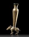 AN PERSIAN TINNED BRONZE KOHL VESSEL IN THE FORM OF A BOAR, CIRCA 1ST CENTURY B.C.
