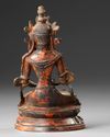 TWO NEPALESE BRONZE STATUES, 19TH CENTURY