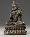 A Chinese bronze figure of a bodhisattva