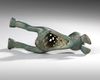 A BRONZE FINIAL IN THE FORM OF HARE, POSSIBLY FATIMID, 11TH-13TH CENTURY