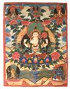 A THANGKA OF A BODHISATTVA, TIBET, 20TH CENTURY