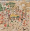A VERY LARGE JAPANESE HANGING SCROLL DEPICTING NEHAN-ZU 涅槃図, 18TH CENTURY