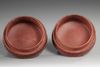 A Pair of Yixing Pots with Covers