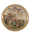 ROUND ORPHREY PANEL - RETURN FROM EGYPT, 17TH CENTURY