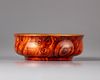 A Chinese 'Faux bois' bowl