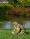AN ITALIAN SCULPTED LIMESTONE MODEL OF A FROG