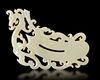 A WHITE JADE SHIELD-SHAPED PENDANT, HAN DYNASTY (206 BC–220 AD)