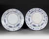 A PAIR OF CHINESE BLUE AND WHITE PORCELAIN LOBED BOWLS, KANGXI PERIOD,(1662–1722)