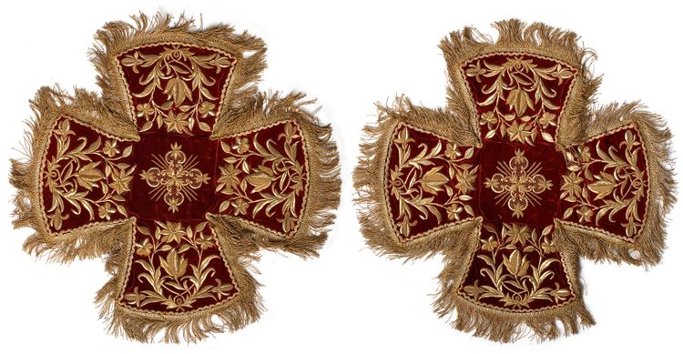TWO OTTOMAN EMBROIDERED VELVET PANELS, TURKEY, EARLY 20TH CENTURY