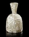AN INTACT WHEEL-CUT CLEAR GLASS BOTTLE PROBABLY NORTH EAST PERSIA, 8TH-9TH CENTURY