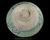 A KASHAN TURQUOISE AND BLACK POTTERY BOWL, PERSIA, 12TH-13TH CENTURY