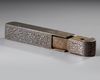 A SILVER INLAID METAL PEN BOX OR QALAMDAN, 20TH CENTURY