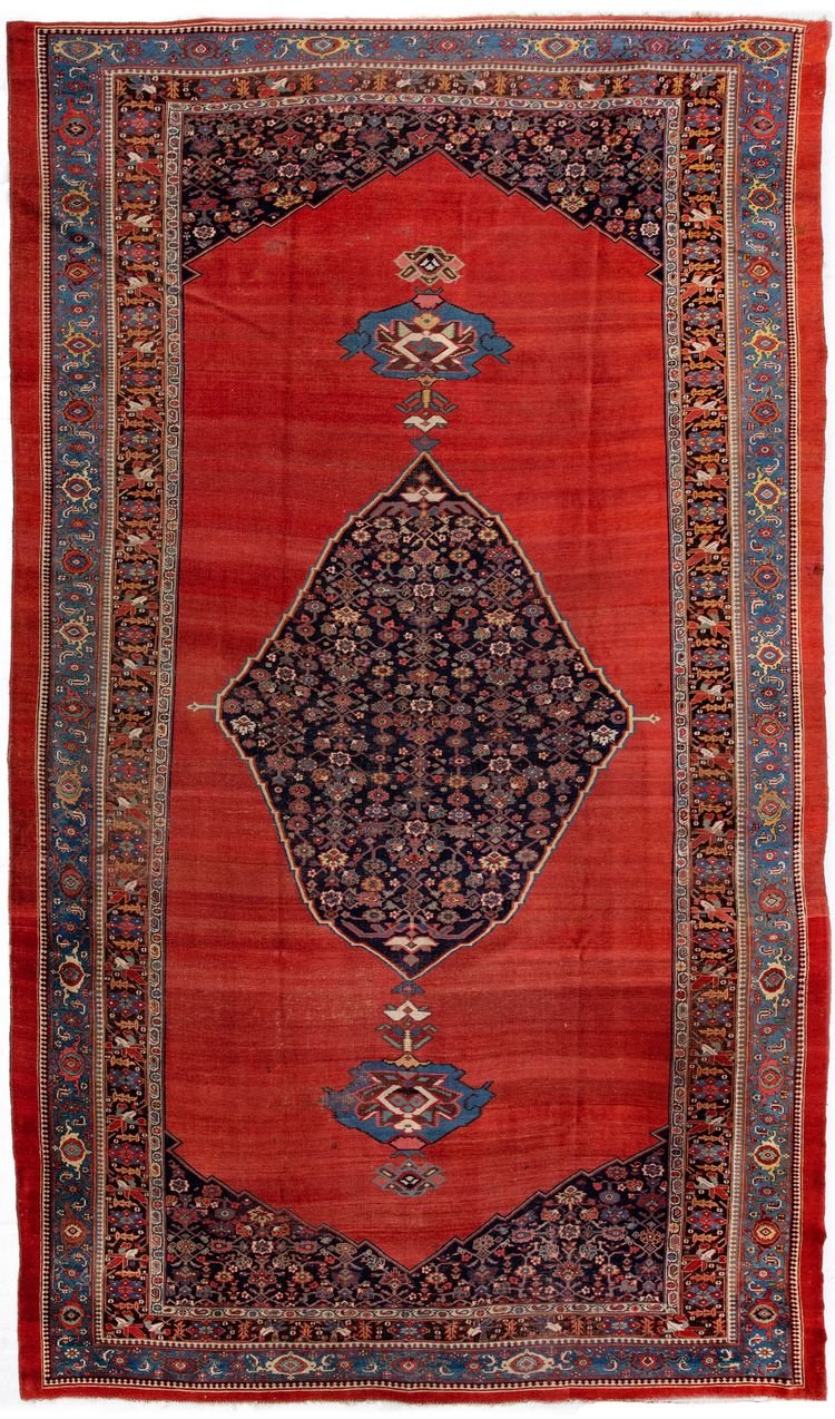 A VERY LARGE GEUSS BIDJAR PALACE CARPET, 19TH CENTURY