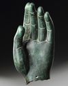 A CHINESE BRONZE BUDDHA'S HAND, PROBABLY MING DYNASTY