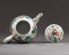 A Chinese famille rose teapot and cover