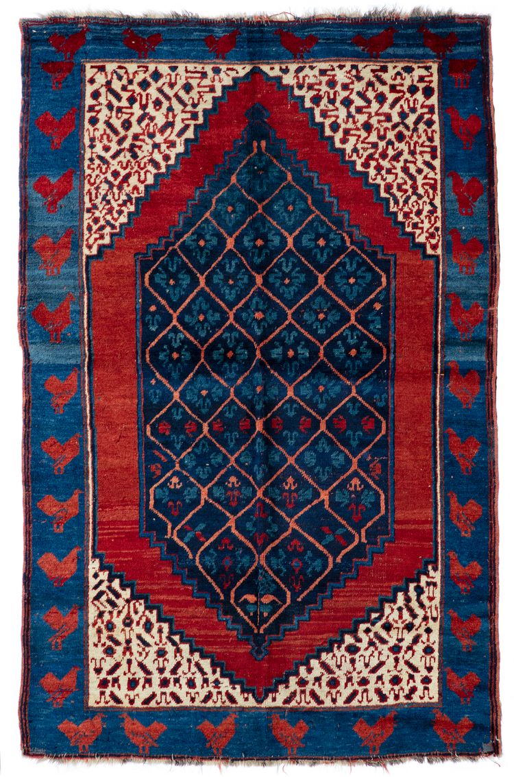 A CAUCASIAN KARABAG KAZAK WITH UNUSUAL BORDURE, CA. 1920-1930