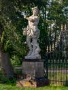 CIRCLE OF IGNATIUS VAN LOGTEREN (DUTCH 1685-1732) AND AFTER MICHEL ANGUIER (FRENCH 1612- 1686), A CONTINENTAL SCULPTED LIMESTONE GROUP OF MERCURY AND COCKEREL, 18TH CENTURY