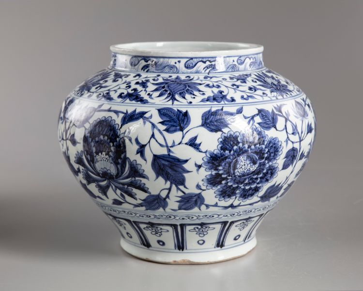A Chinese blue and white jar