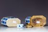 Two Chinese blue and white tea caddies