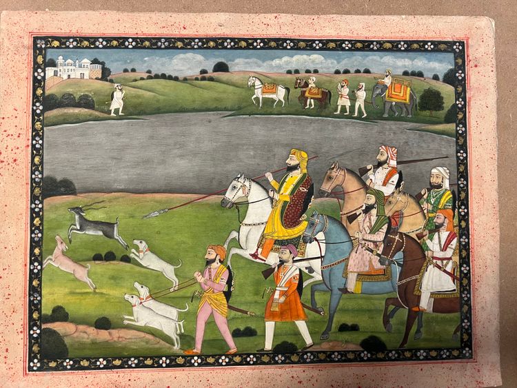 MAHARAJA GULAB SINGH OF JAMMU HUNTING, PUNJAB HILLS, NORTH INDIA, CIRCA 19TH CENTURY